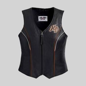 Harley Davidson | Juneau Leather Vest 🏍️ 🧡🖤